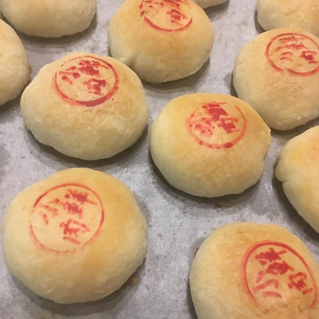 不用揉面的酥掉渣榨菜鲜肉月饼