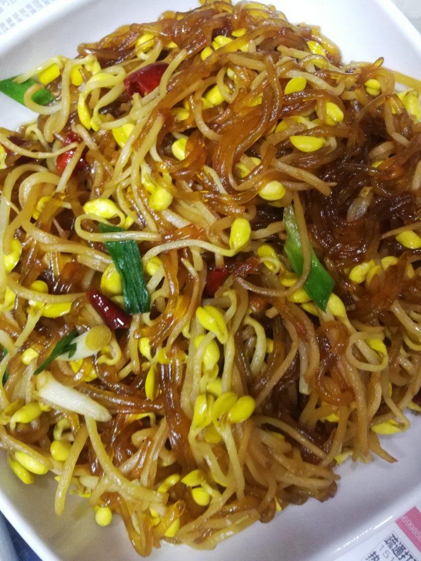 豆芽炒粉丝