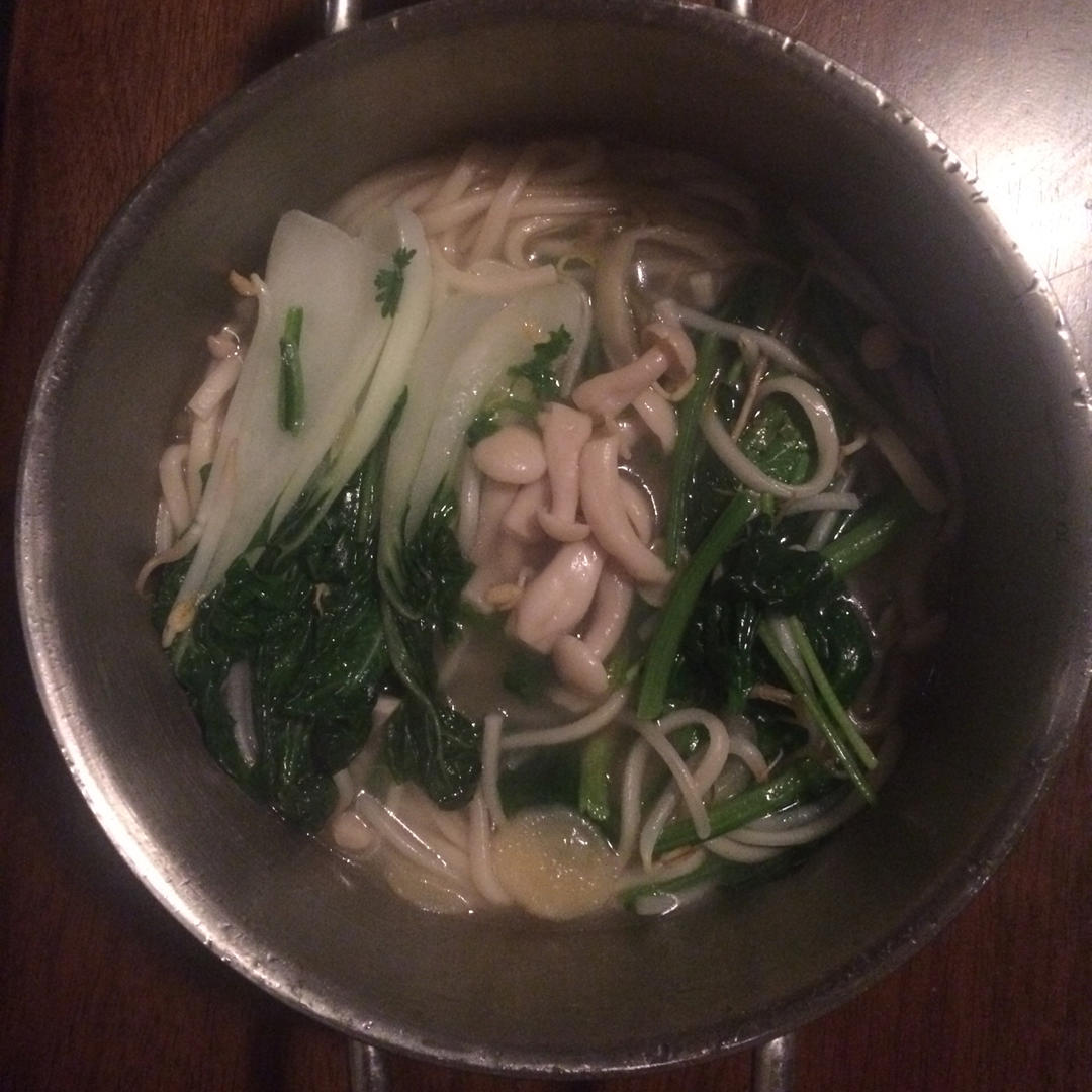 快手青菜蘑菇榨菜汤