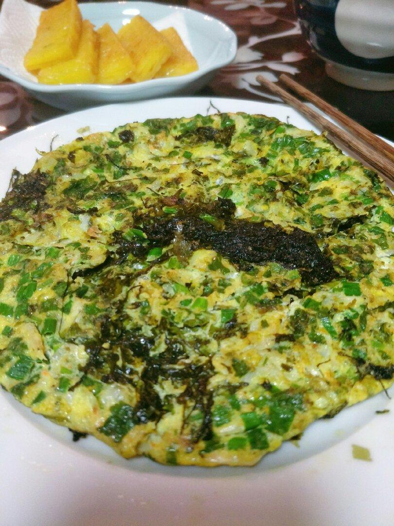 紫菜煎蛋饼