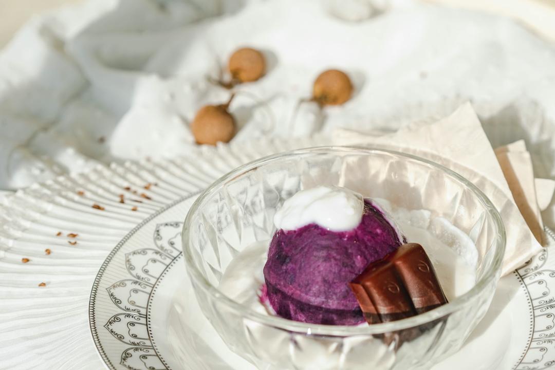 酸奶蜂蜜紫薯球