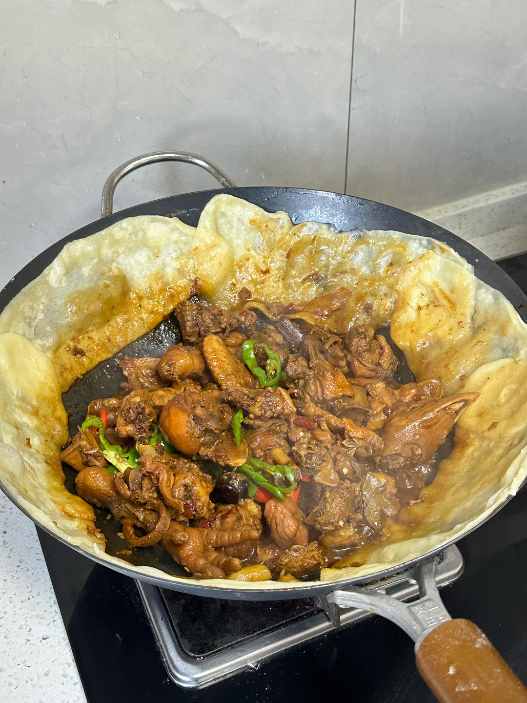 地锅鸡贴饼