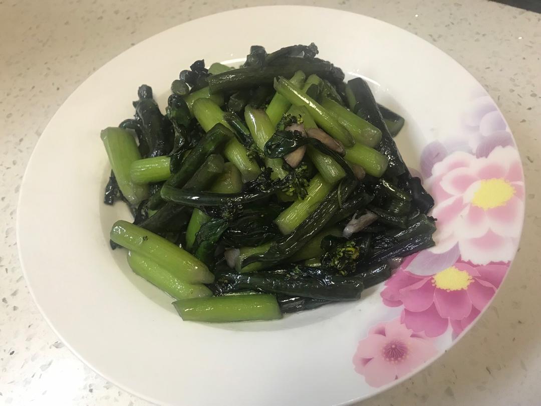 清炒红菜苔