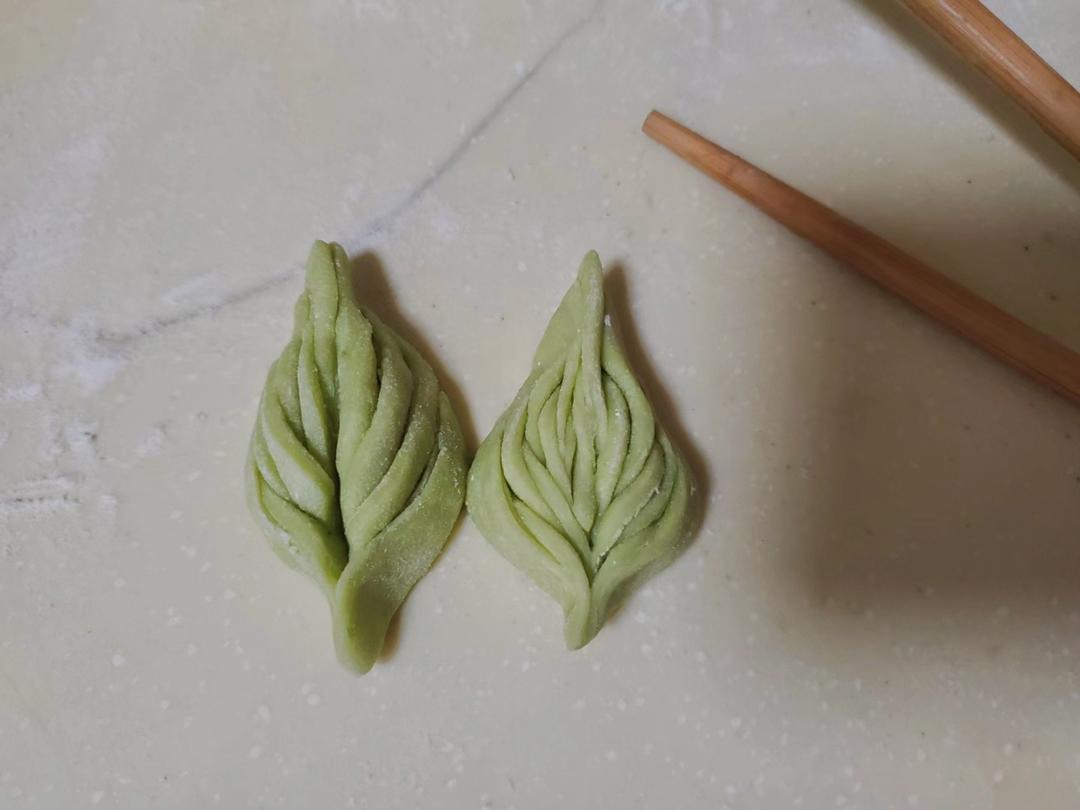 菠菜柳叶馒头