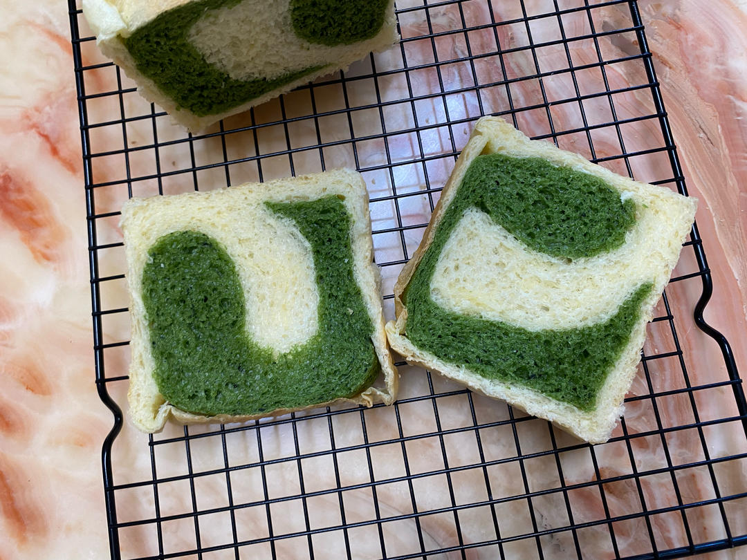 蜜豆抹茶双色吐司（波兰种）