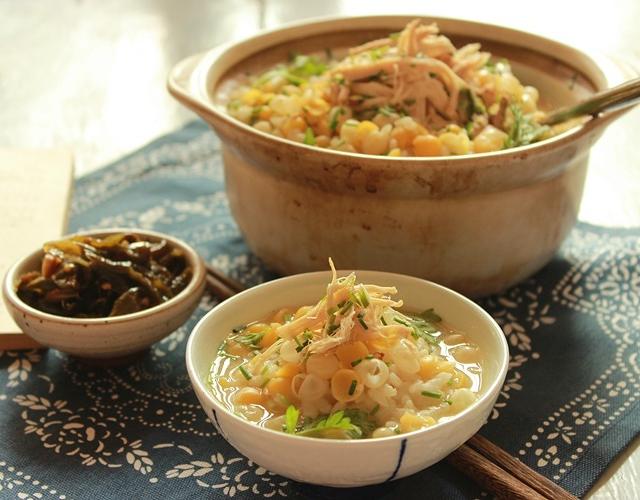 鸡丝豆汤饭