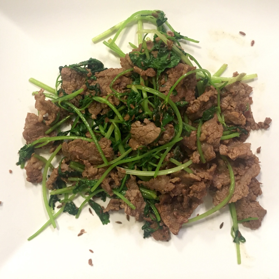香菜孜然牛肉