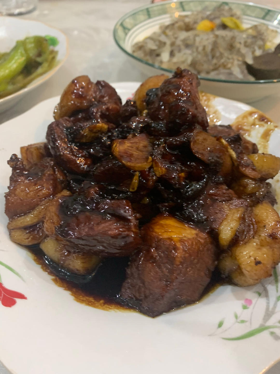 不硬不柴、果味红烧肉