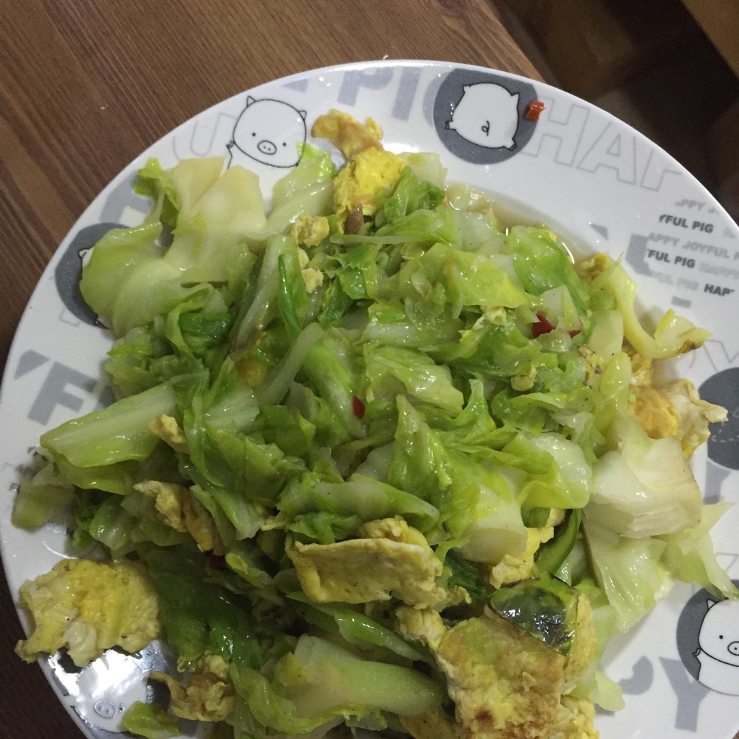 卷心菜炒鸡蛋