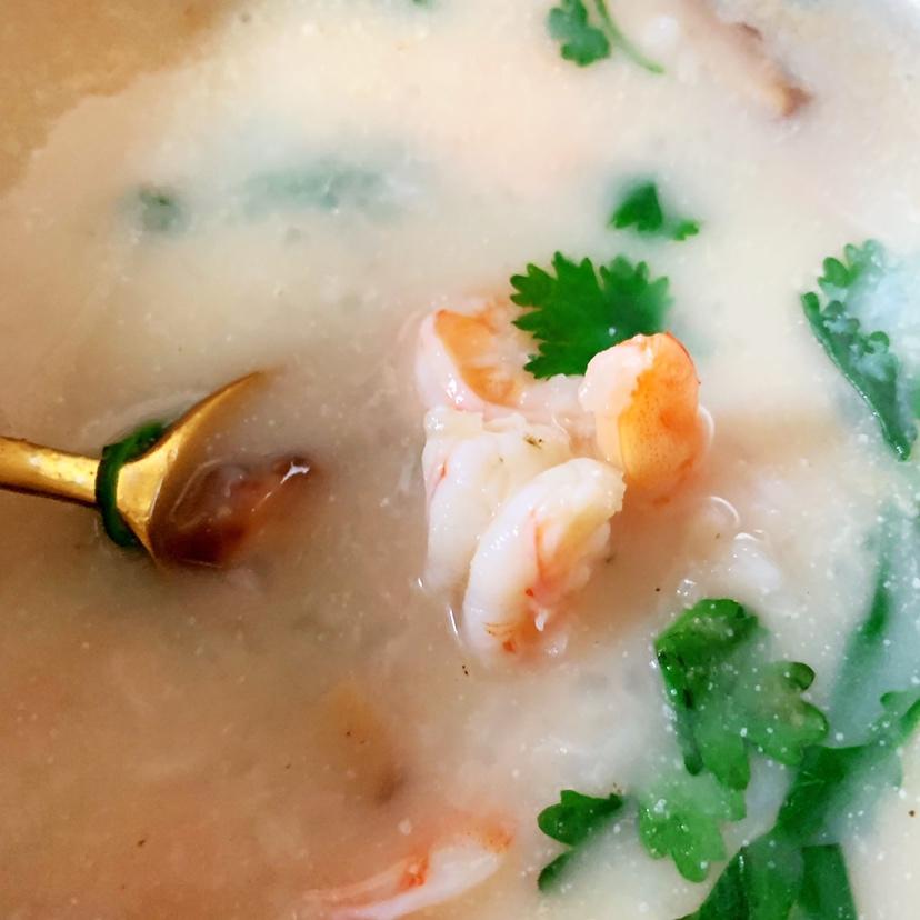 蘑菇鲜虾粥
