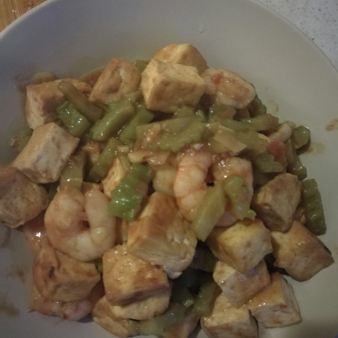 茄汁虾仁豆腐