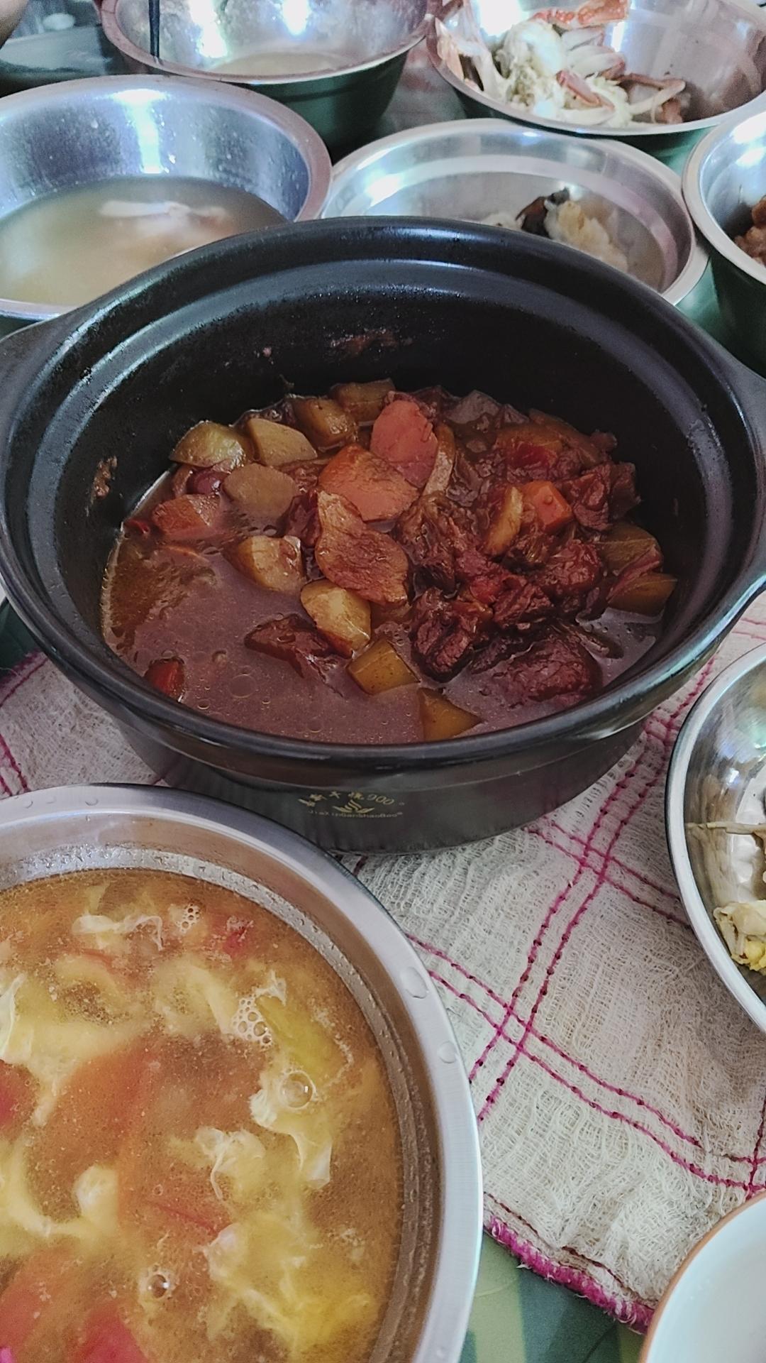 简易版番茄土豆牛腩 新手一次成功 用料简单