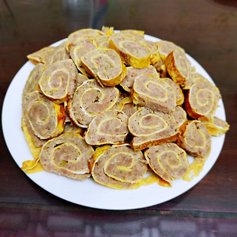 心悦做的河南开封的扣碗之卷煎