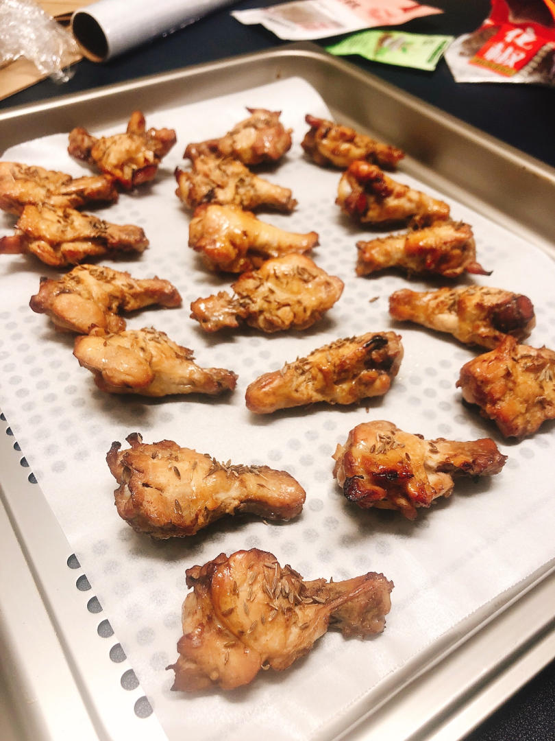 鲜嫩多汁！比烧烤摊好吃的孜然烤鸡腿