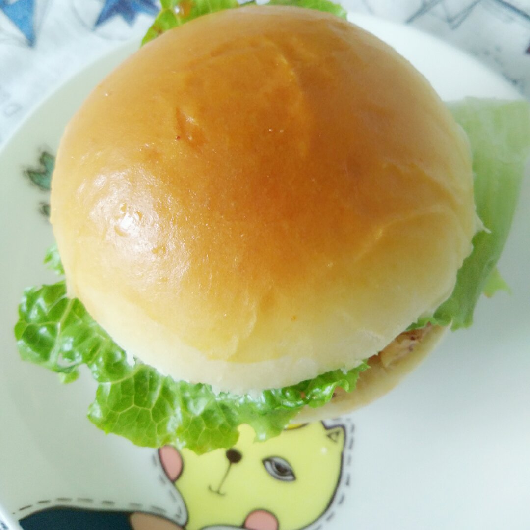 肯德基早餐汉堡轻松在家做 ---『玉米鸡肉汉堡包』