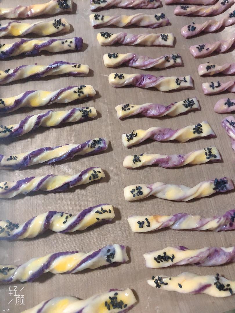 紫薯扭扭酥（简易无油皮版）