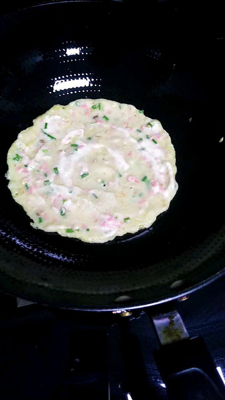 火腿鸡蛋豆渣饼