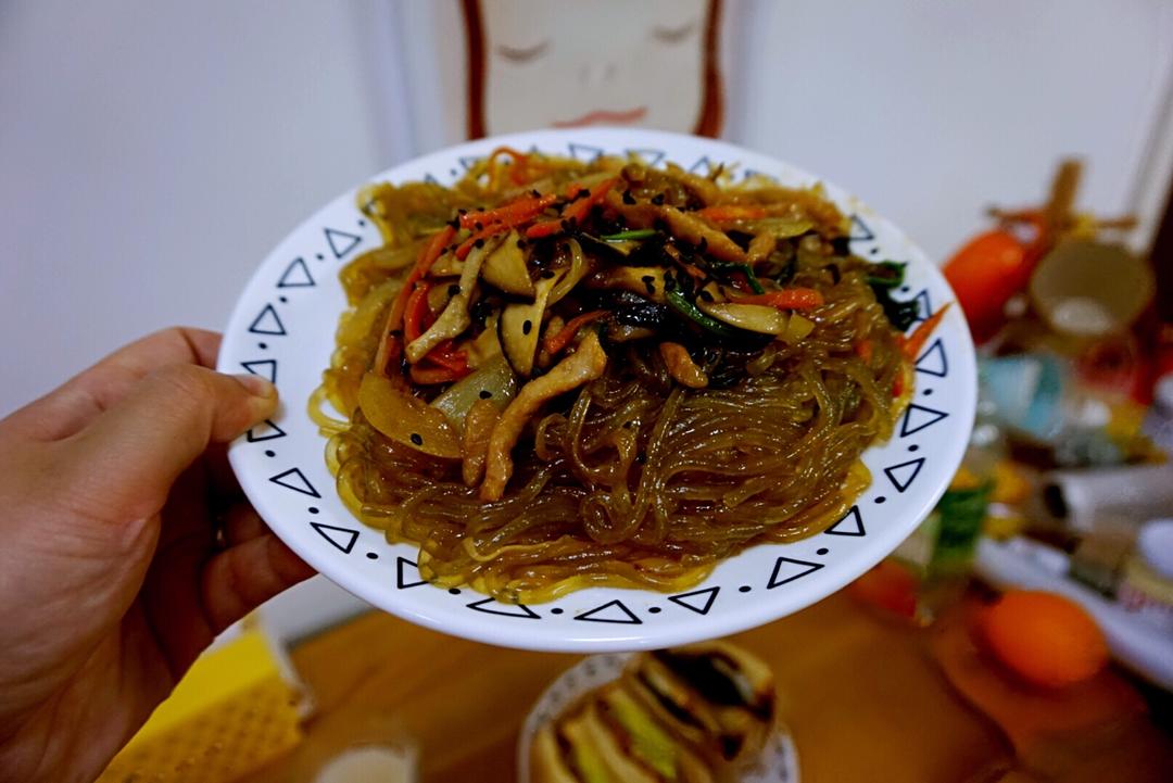 韩式粉丝炒杂菜 Korean Style Glass Noodles with Vegetables