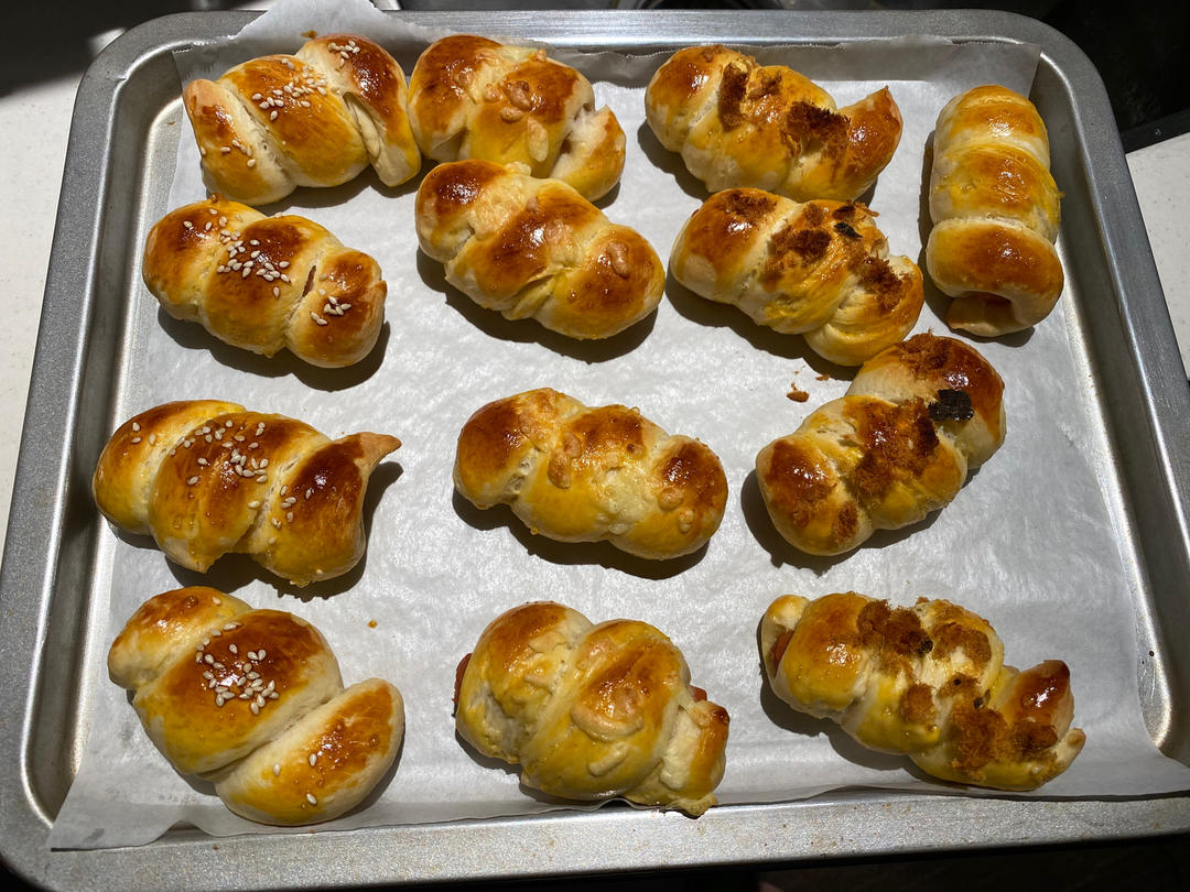 迷你肠仔包（一次发酵）