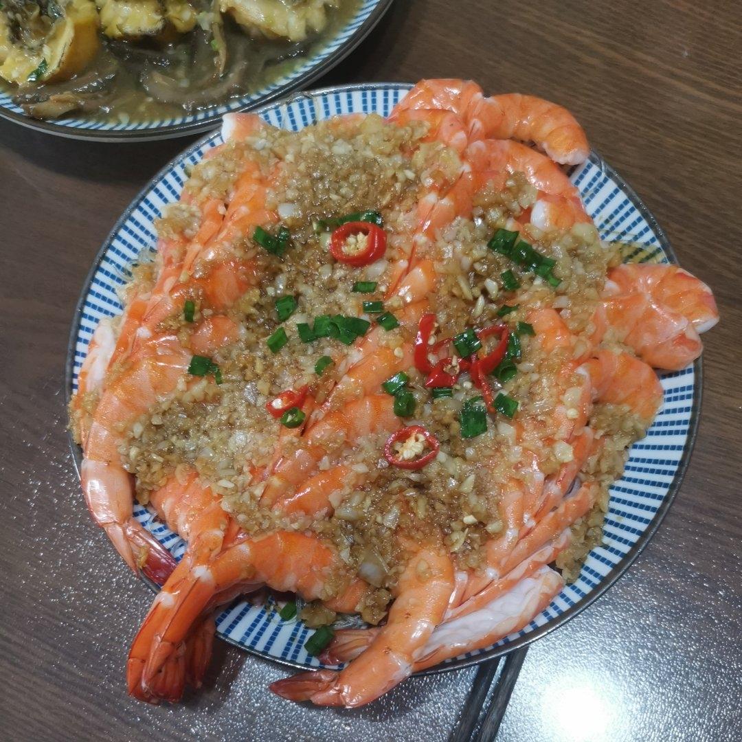 蒜蓉粉丝虾，富贵团圆蒜蓉凤尾虾，小白也能轻松做