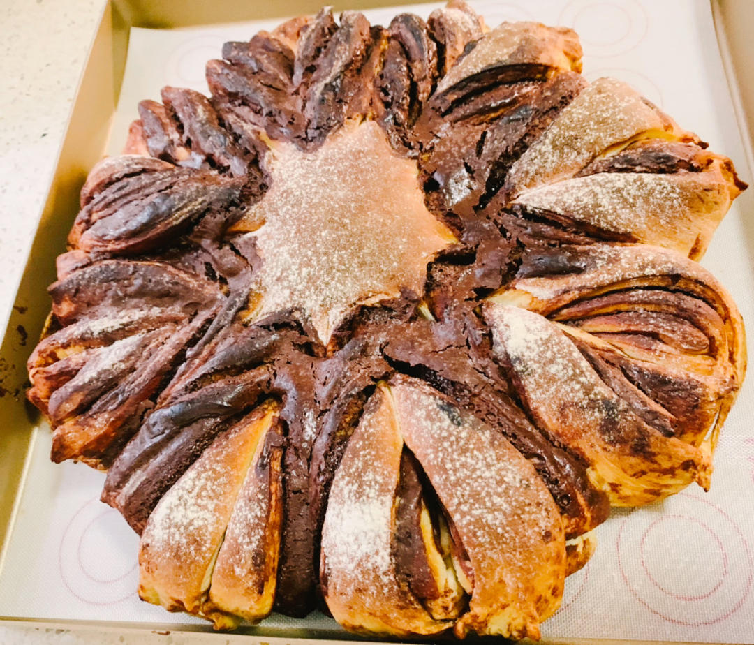 圣诞巧克力雪花面包