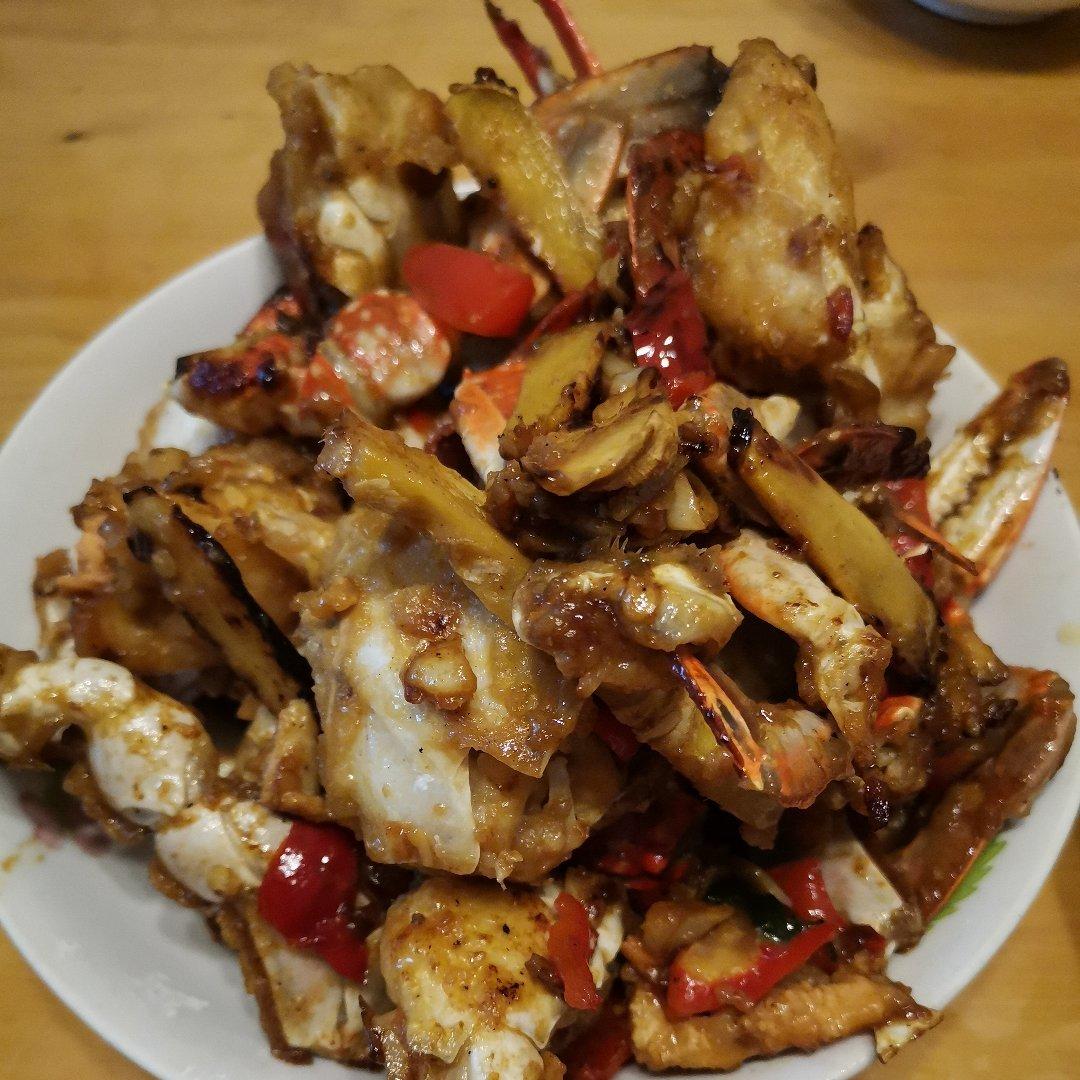 葱姜炒梭子蟹