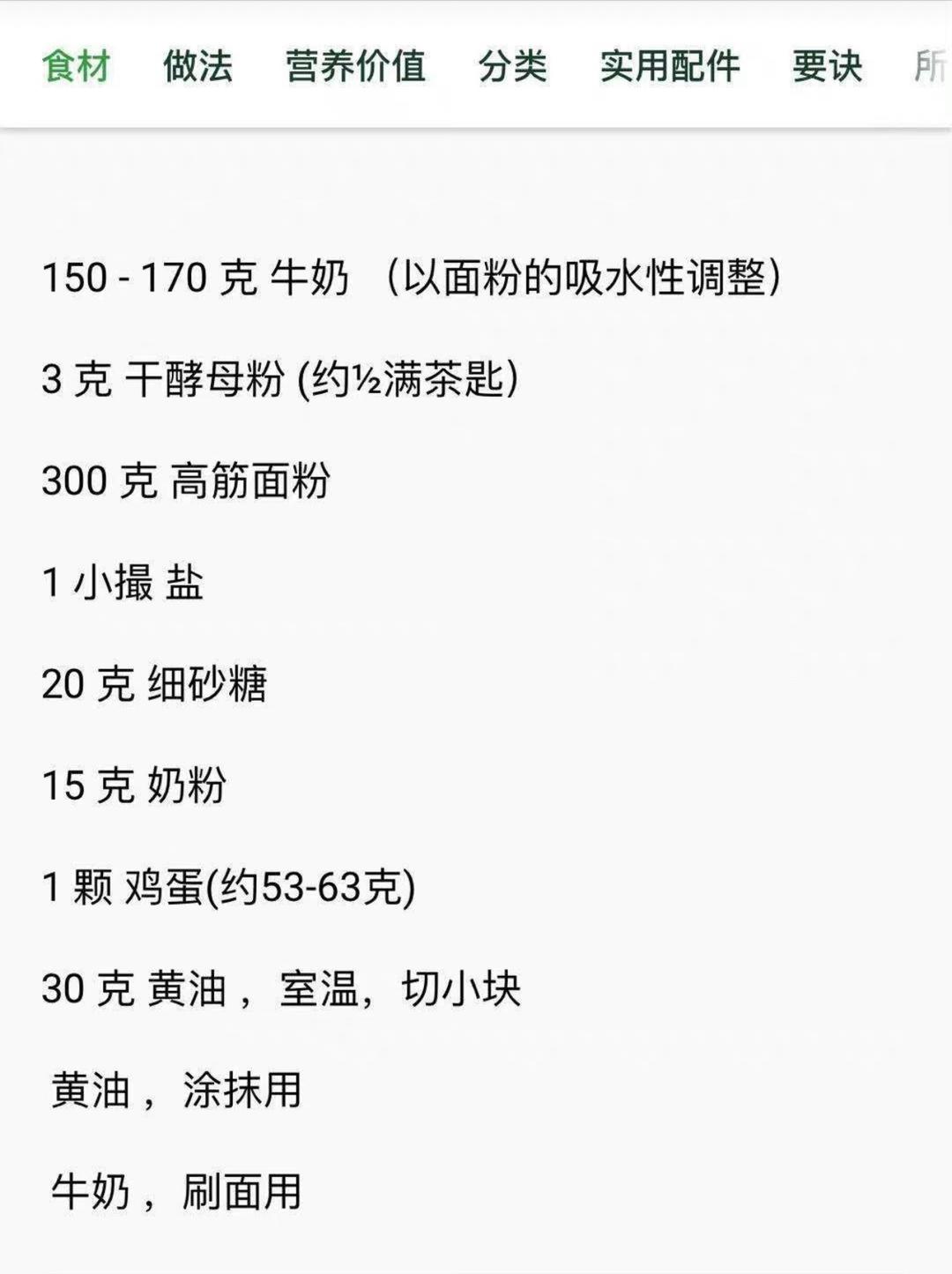 纯奶手撕吐司的做法 步骤1