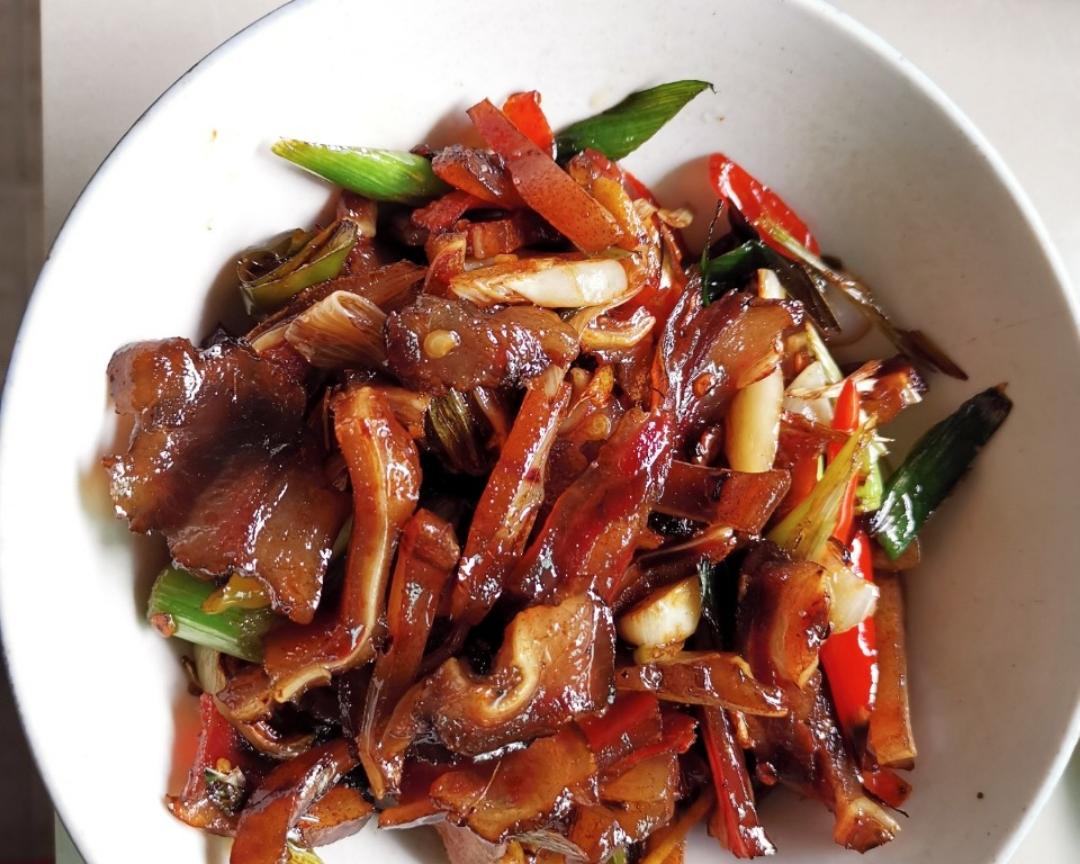 小炒腊猪脸肉