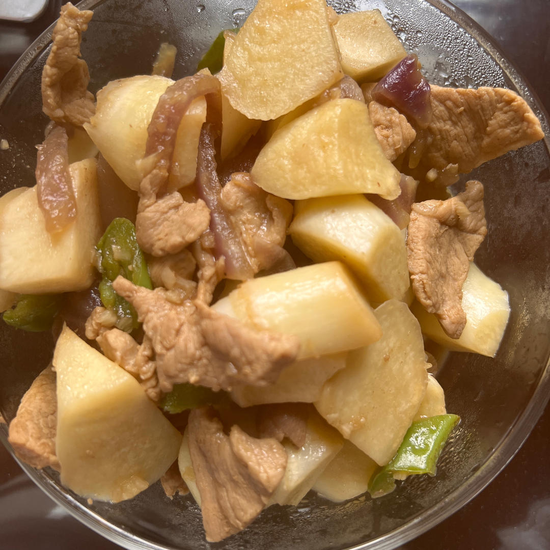 茭白炒肉片
