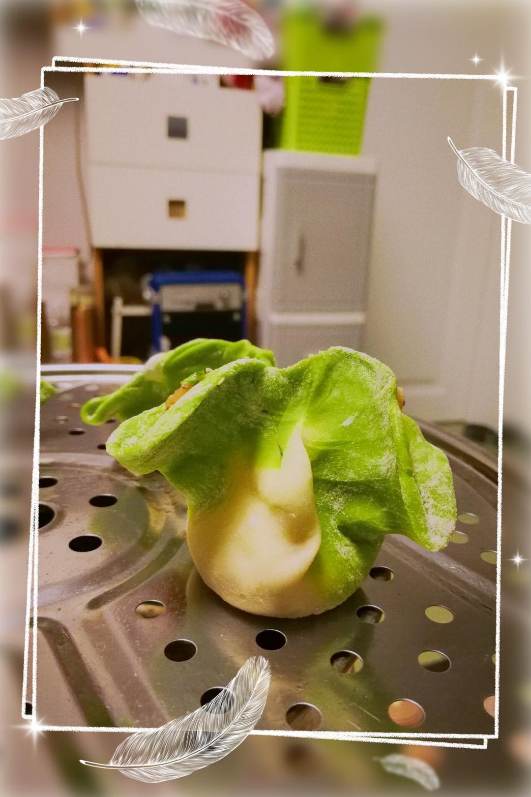 翡翠白玉白菜饺子详细版（附翡翠白玉白菜饺子包法，翡翠白玉饺子皮两种制法，面包机和面，翡翠白玉烧卖，各种馅料搭配）