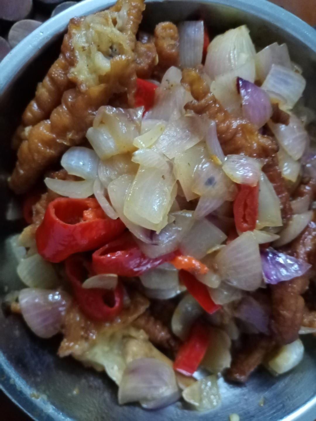 青椒炒凤爪