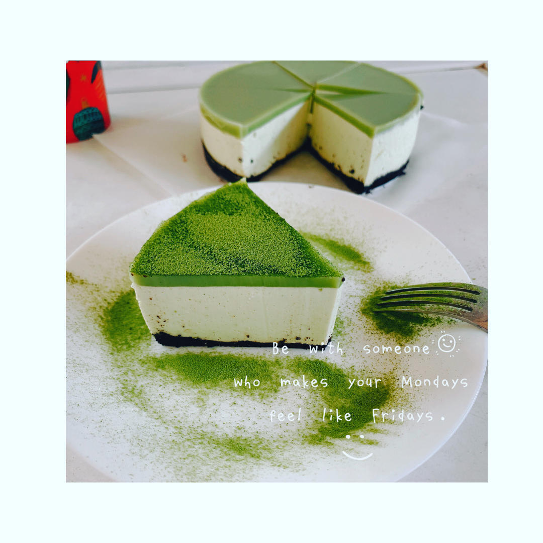 💚6寸的抹茶雲石纹慕斯蛋糕➕抹茶慕斯蛋糕(镜面)