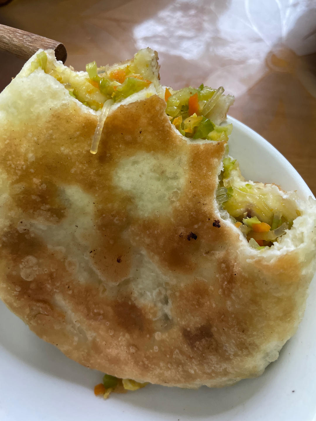 包菜肉沫粉丝馅饼（半发面饼皮）