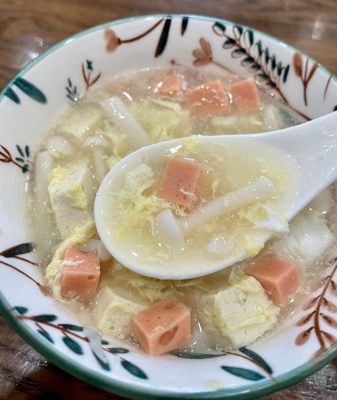 家常美味—海鲜菇豆腐羹