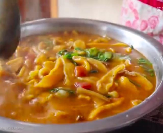 南瓜肉丝面片汤——by笨厨二美20200418的做法