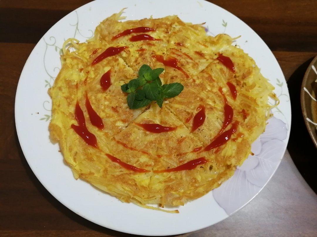 土豆丝鸡蛋饼