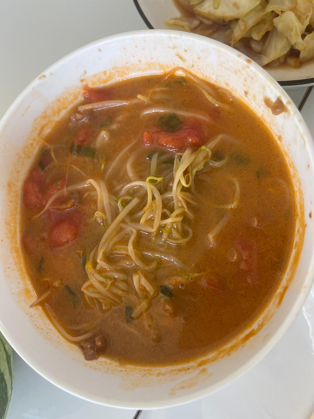 番茄牛肉豆芽汤