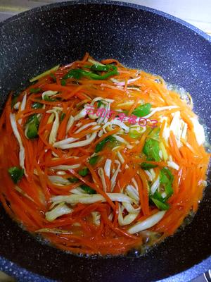 高汤调鲜蔬菜丝的做法 步骤4