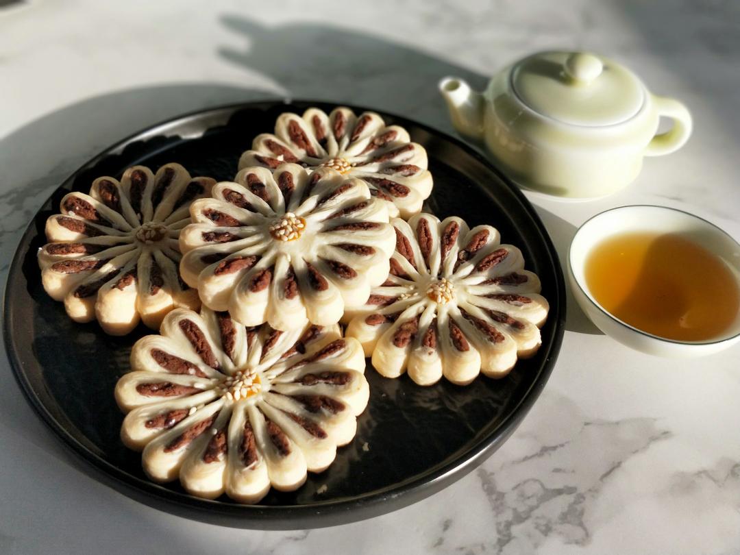 【巨详细】菊花酥、桃花酥、紫荆花酥、四叶草酥❀原来你是这样的中式酥皮