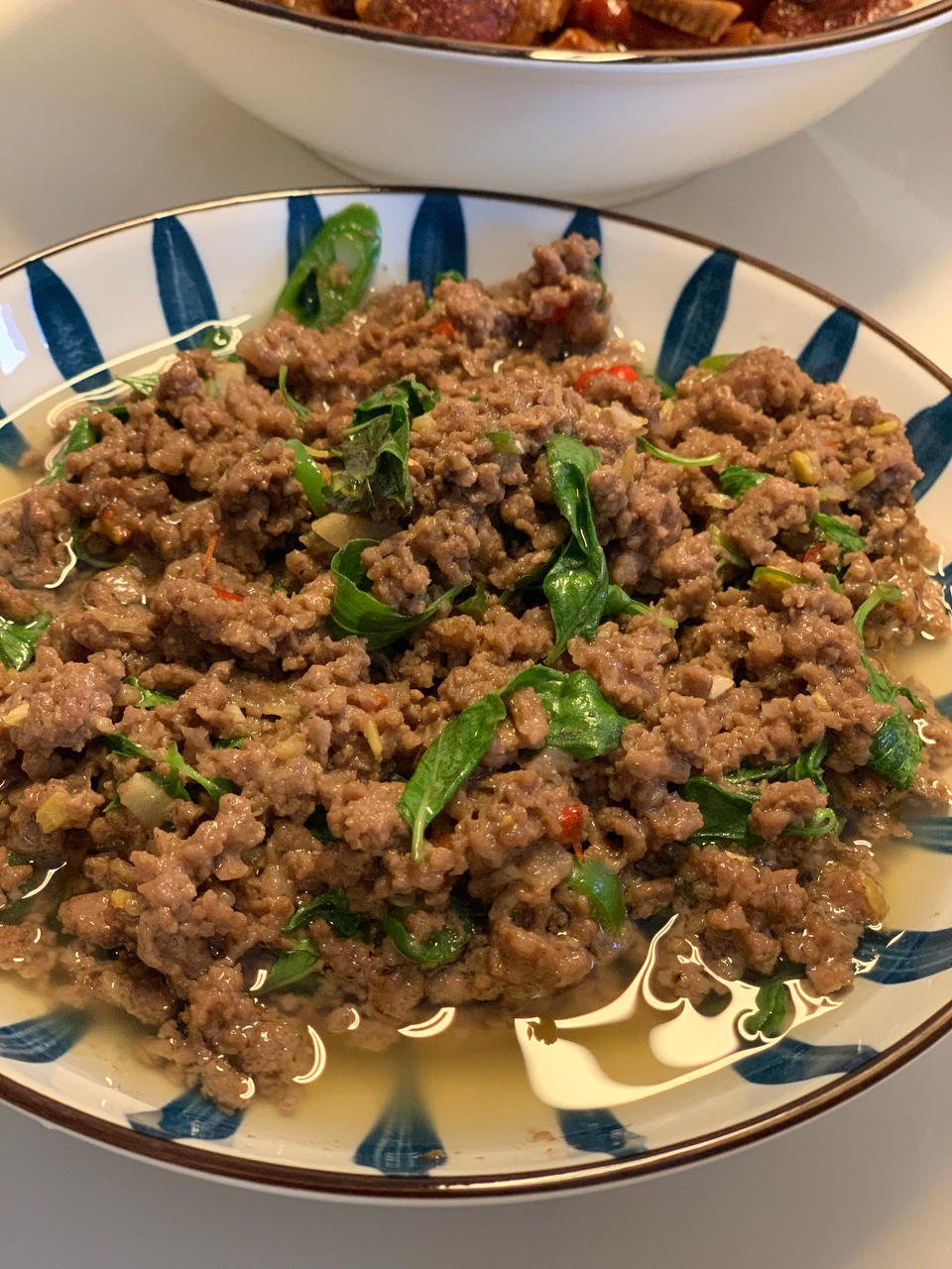 泰式罗勒（九层塔）炒肉沫