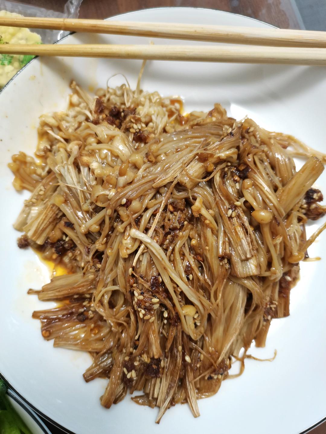 ㊙️制酱料❗️巨好吃烤金针菇！