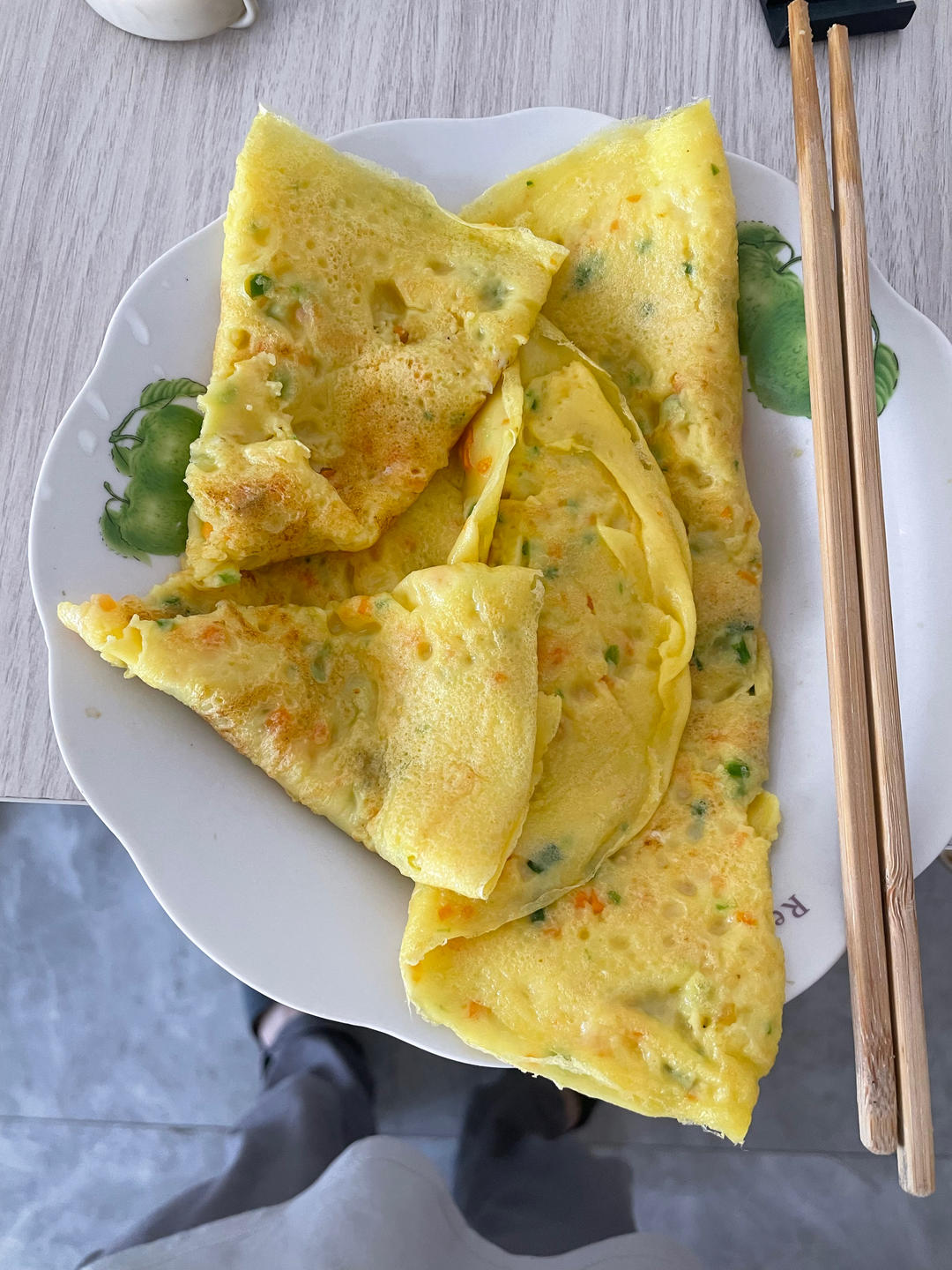 简单快手蔬菜鸡蛋煎饼