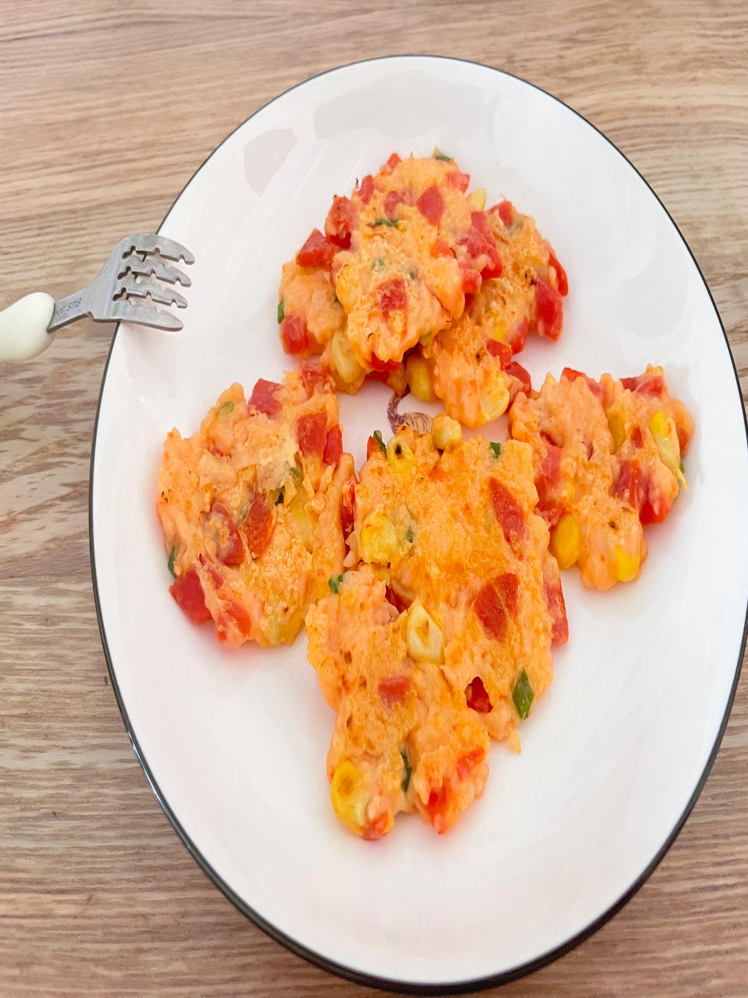 【女儿极力推荐】虾饼颗粒感玉米粒胡萝卜丁早餐搭档满口虾肉健身减脂蛋白质