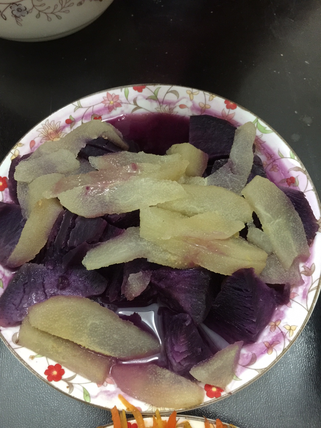 紫薯蒸梨的做法