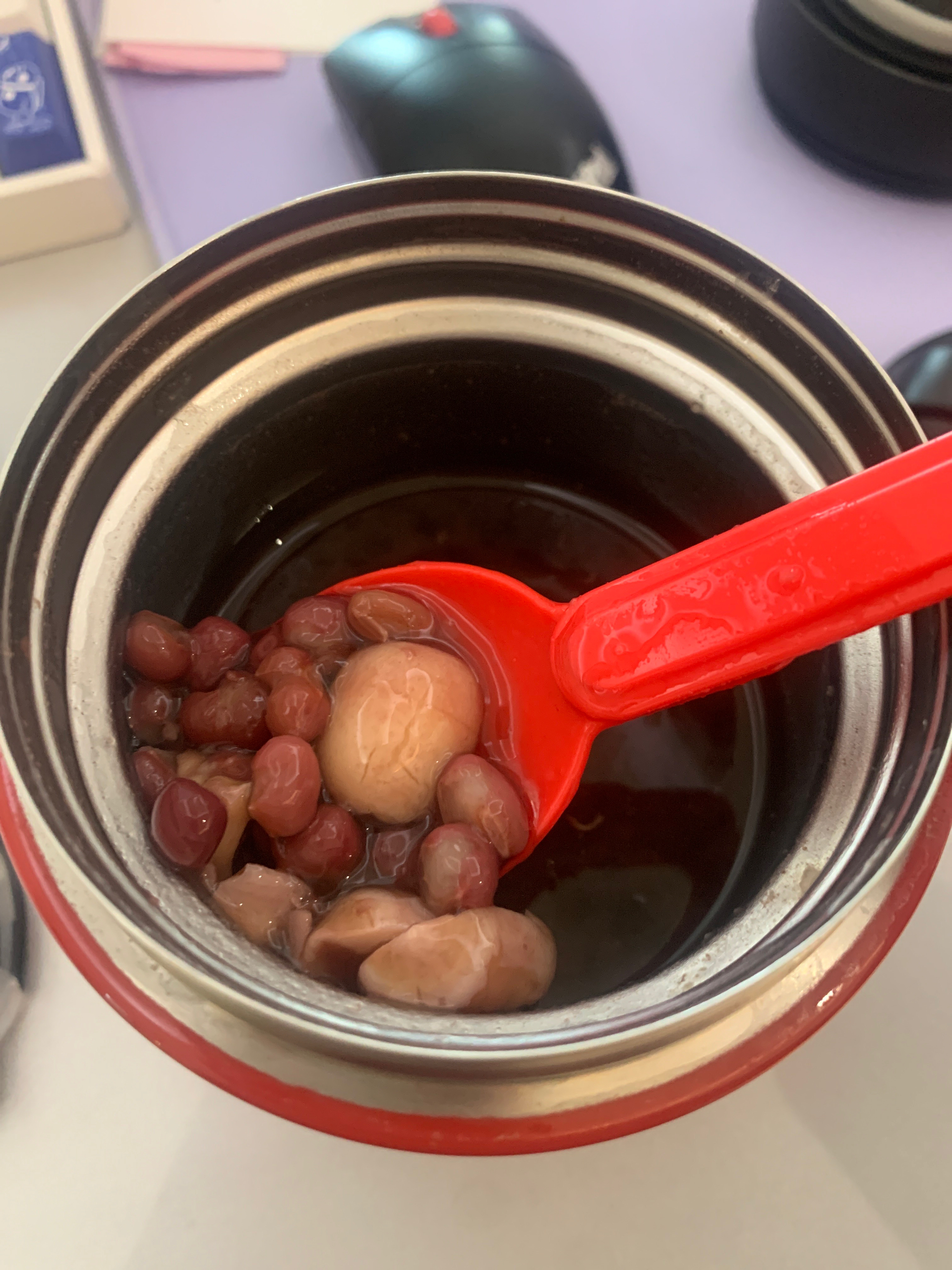 桃胶红豆莲子汤的做法