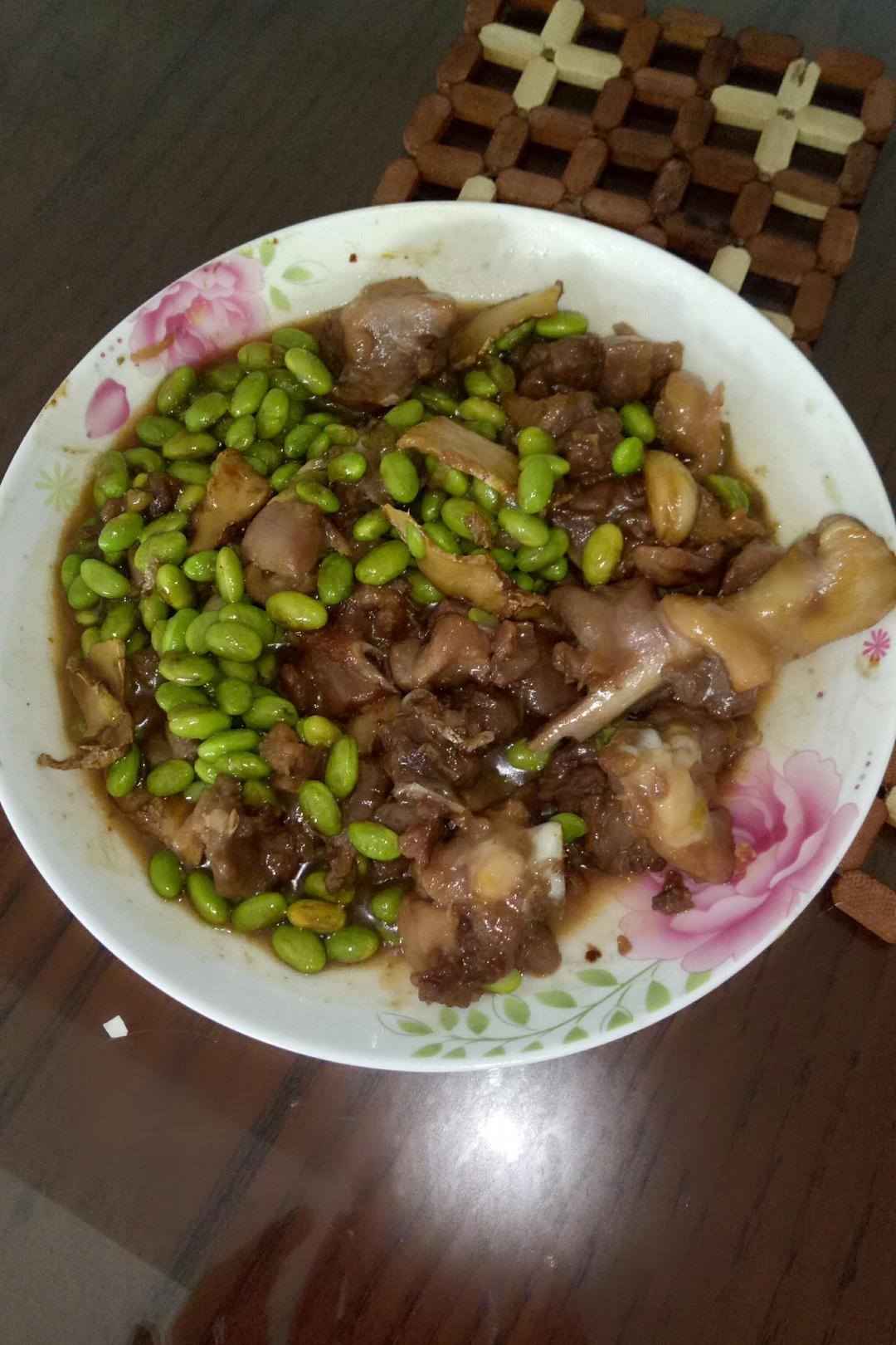 毛豆烧鸭