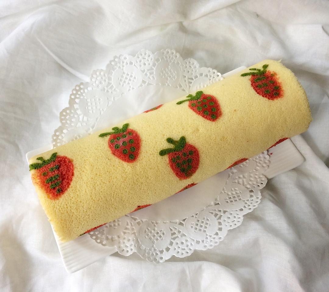 草莓🍓彩绘蛋糕卷