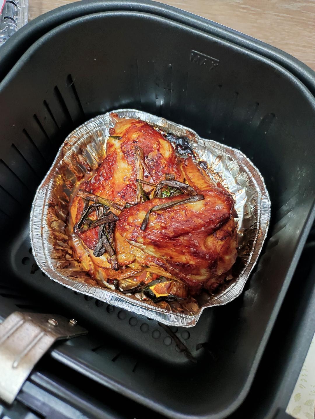 鲜嫩焦脆的盐焗烤鸡-空气炸锅版