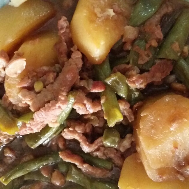 土豆炖豆角
