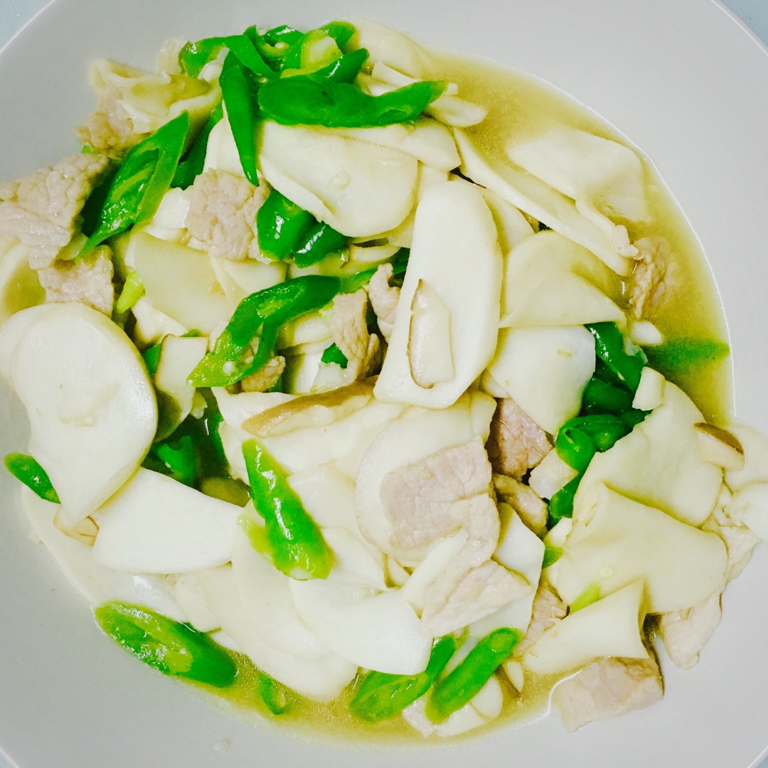 杏鲍菇炒肉片